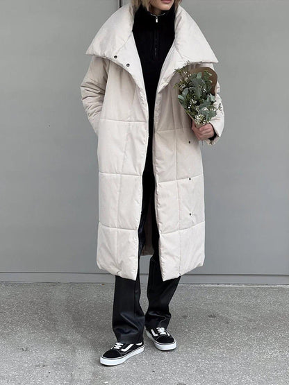 large lapel winter coat
