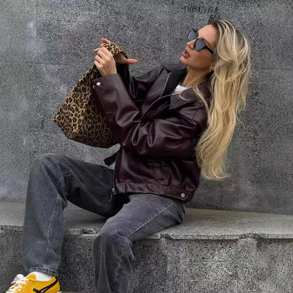 casual leather jacket