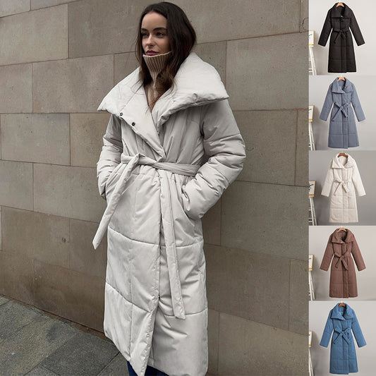 large lapel winter coat
