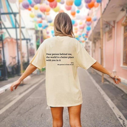 Round Neck Short Sleeve Slogan Tee Top
