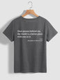 Round Neck Short Sleeve Slogan Tee Top