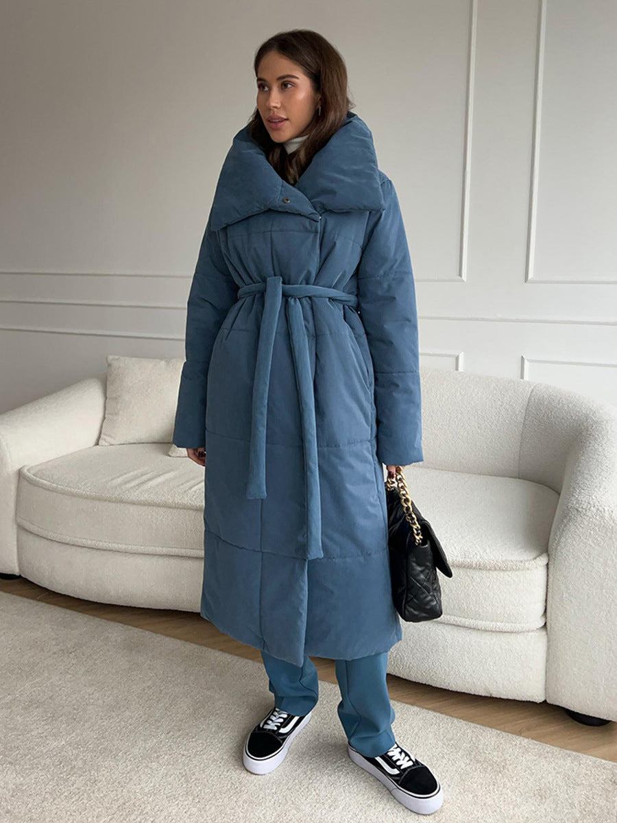 large lapel winter coat