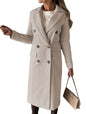 double breasted lapel coat winter fashion