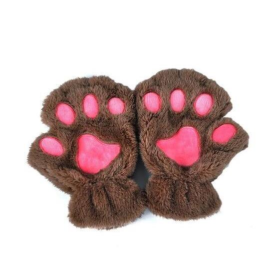 Half Cover Paw Bear Cat Claw Gloves