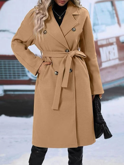 double-breasted trench coat winter