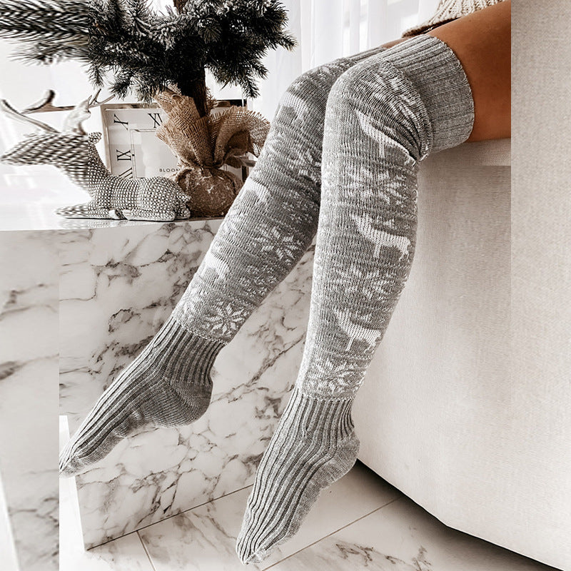 women's winter thigh-high socks
