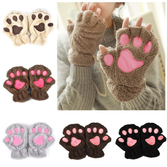 Half Cover Paw Bear Cat Claw Gloves