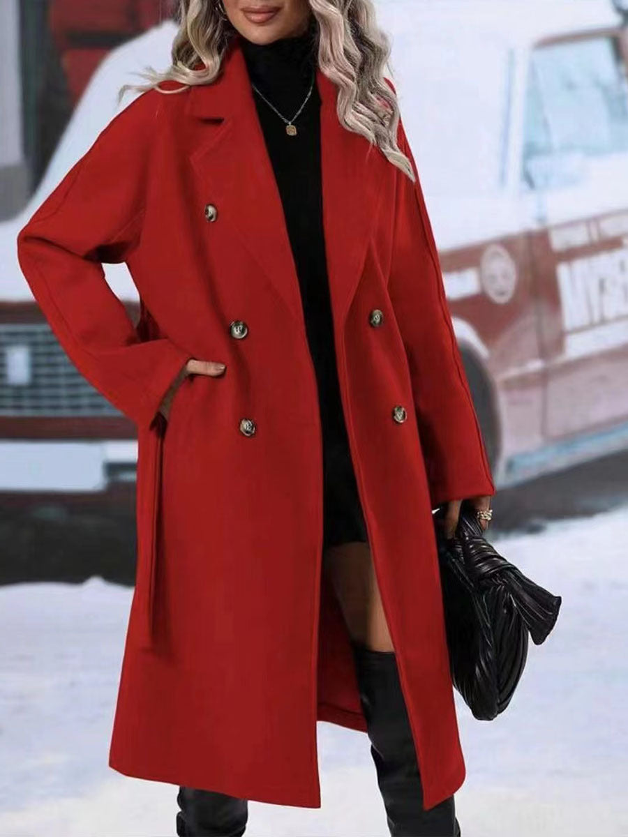 double-breasted trench coat winter