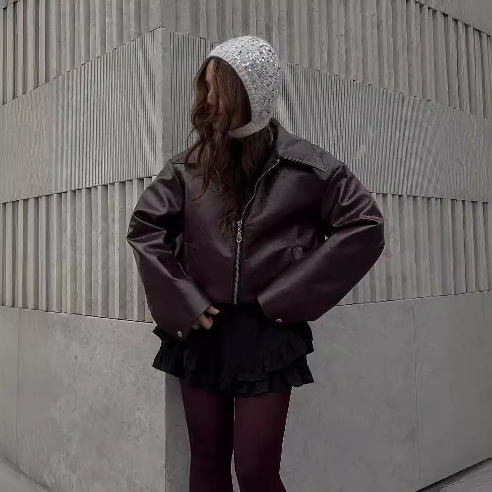 casual leather jacket