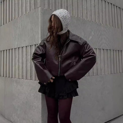 casual leather jacket