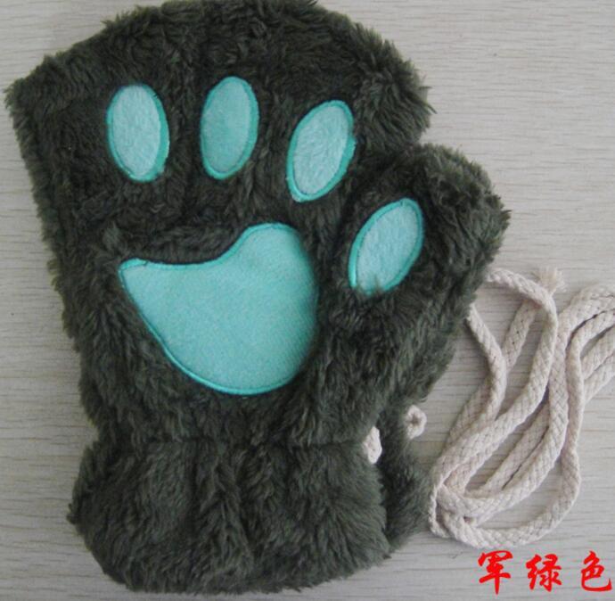 Half Cover Paw Bear Cat Claw Gloves