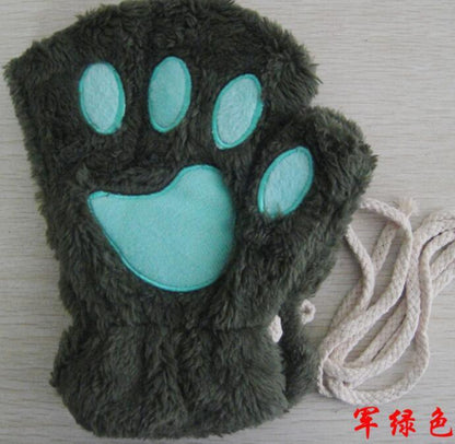 Half Cover Paw Bear Cat Claw Gloves