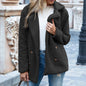 loose lapel fluffy coat