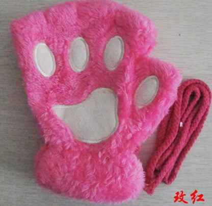 Half Cover Paw Bear Cat Claw Gloves