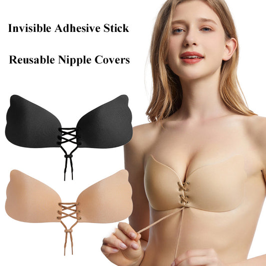 adhesive strapless push up bra