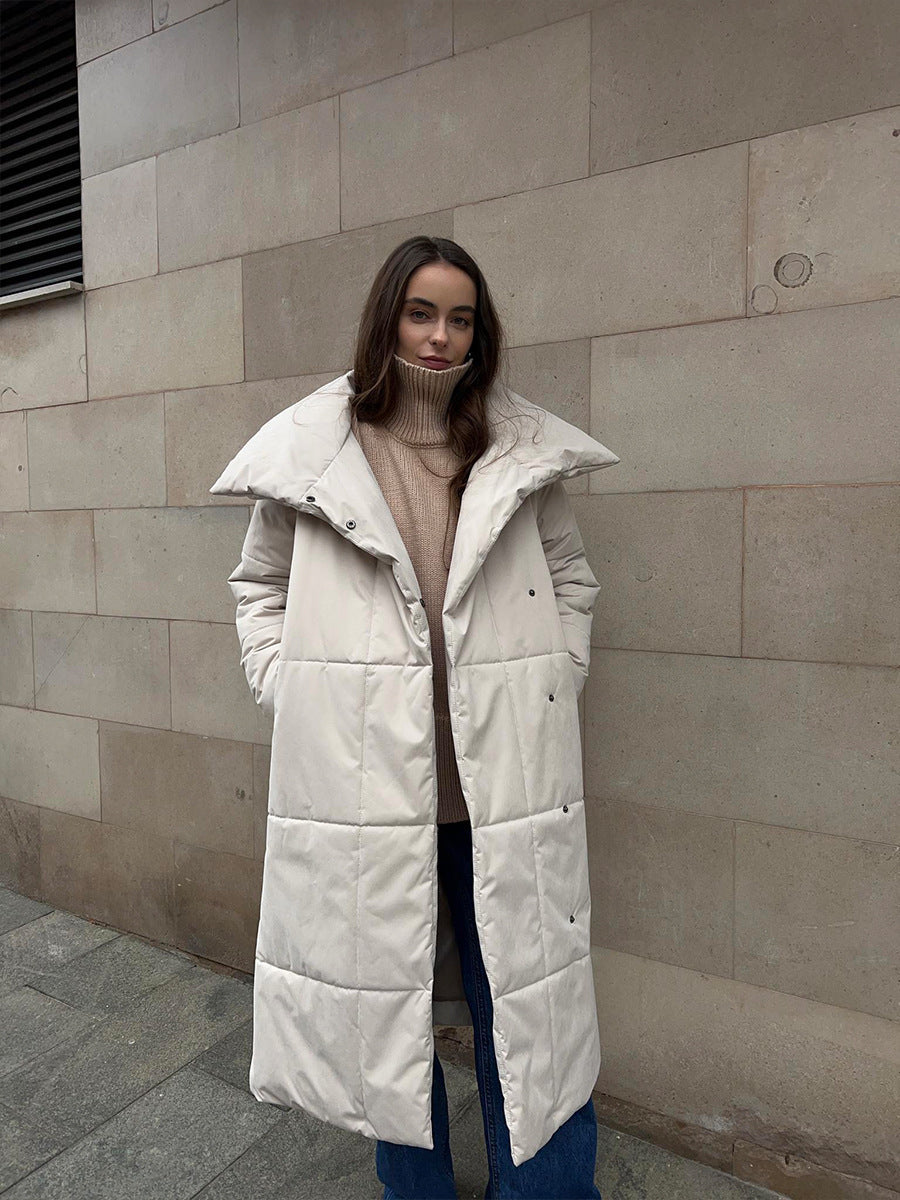 large lapel winter coat
