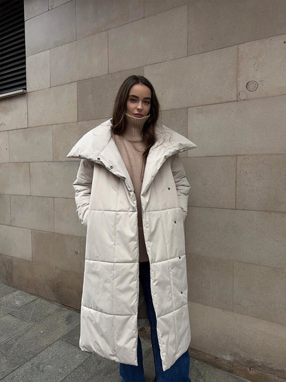 large lapel winter coat