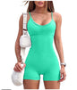 Spaghetti Strap Yoga Jumpsuit Shorts