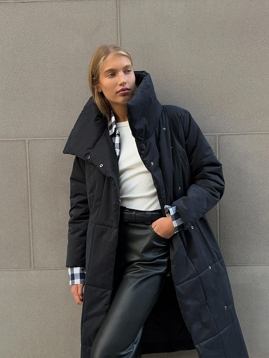 large lapel winter coat