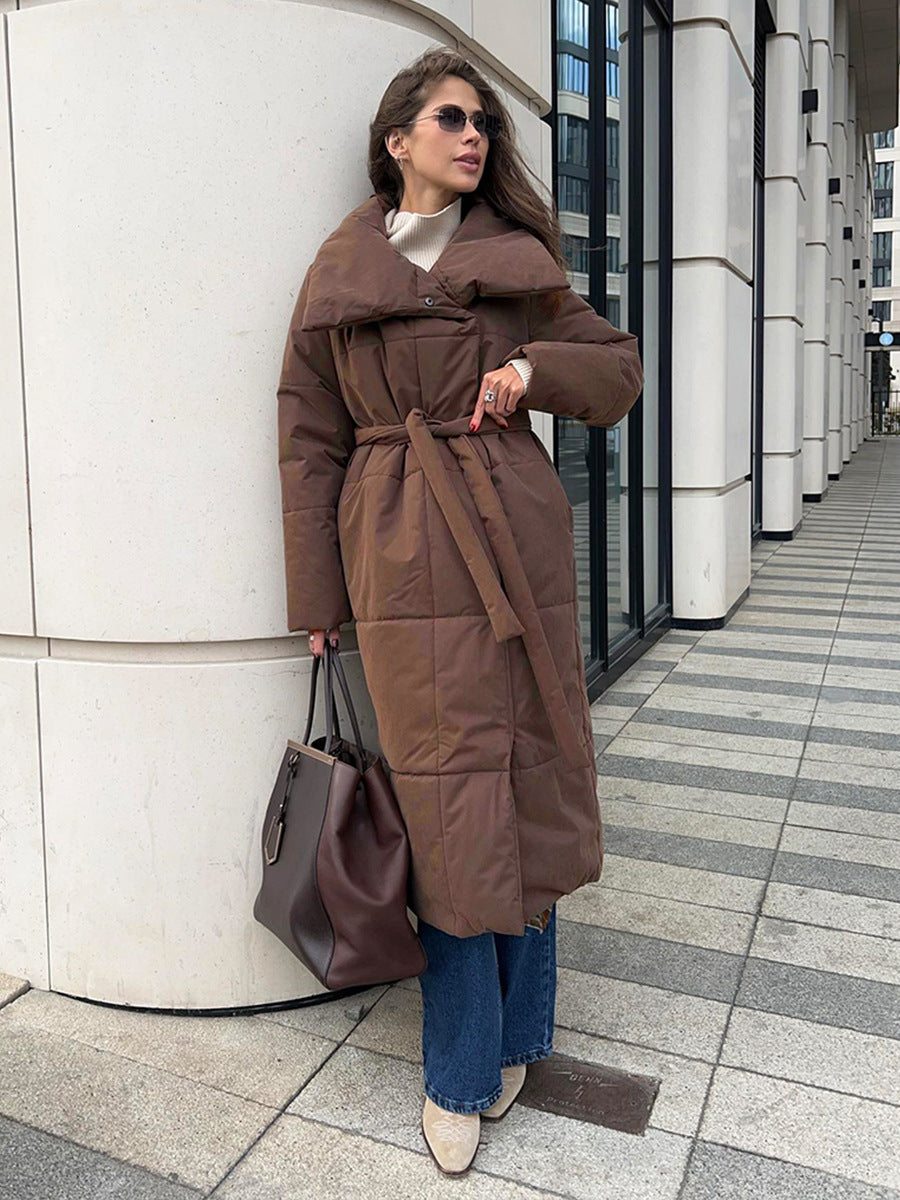 large lapel winter coat