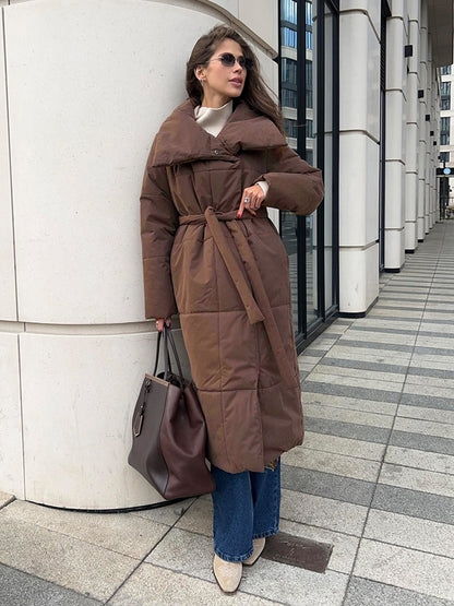 large lapel winter coat