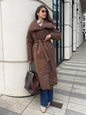 large lapel winter coat