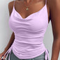Spaghetti Strap Tops V-neck Camisole Shirts 