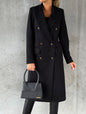 double breasted lapel coat winter fashion