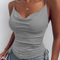 Spaghetti Strap Tops V-neck Camisole Shirts 